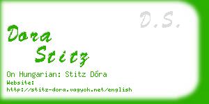 dora stitz business card